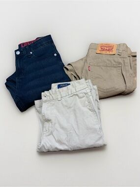 Boys Pants Bundle Set of 3 - Jeans and Khakis
